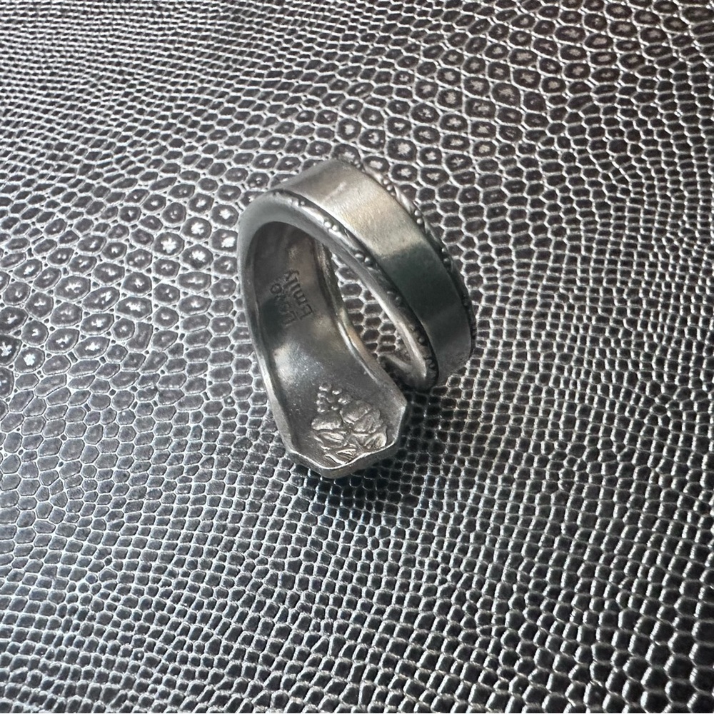 Emily silver tone spoon ring - Picture 14 of 14
